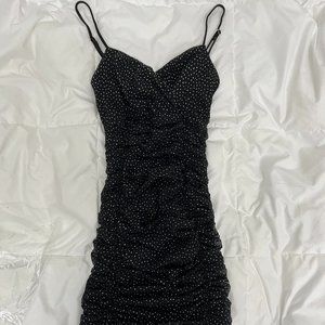 NWOT Lucy In The Sky Cicely Bodycon Dress in Black Sparkle